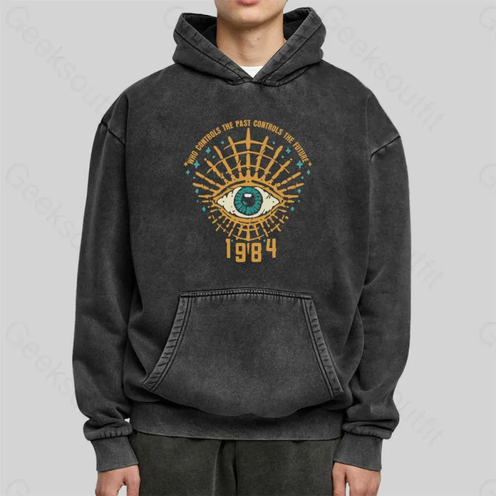 1984 George Orwell Control The Future Washed Hoodie