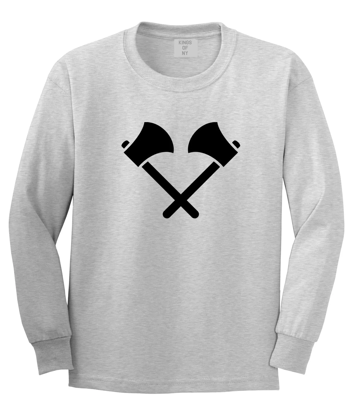 2 Ax Fireman Logo Mens Long Sleeve T-Shirt