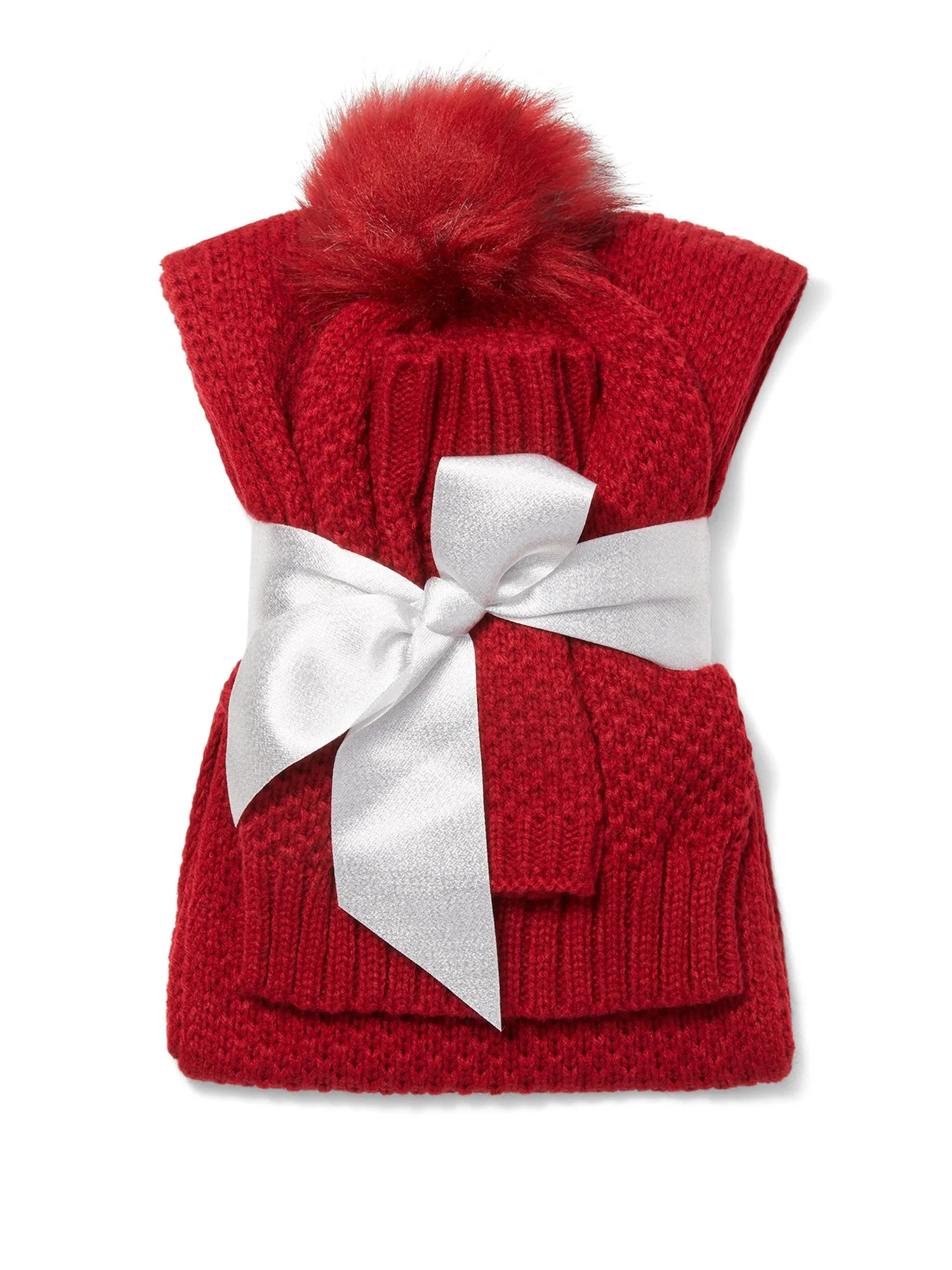 3-Piece Jersey-Knit Scarf, Hat & Gloves Set