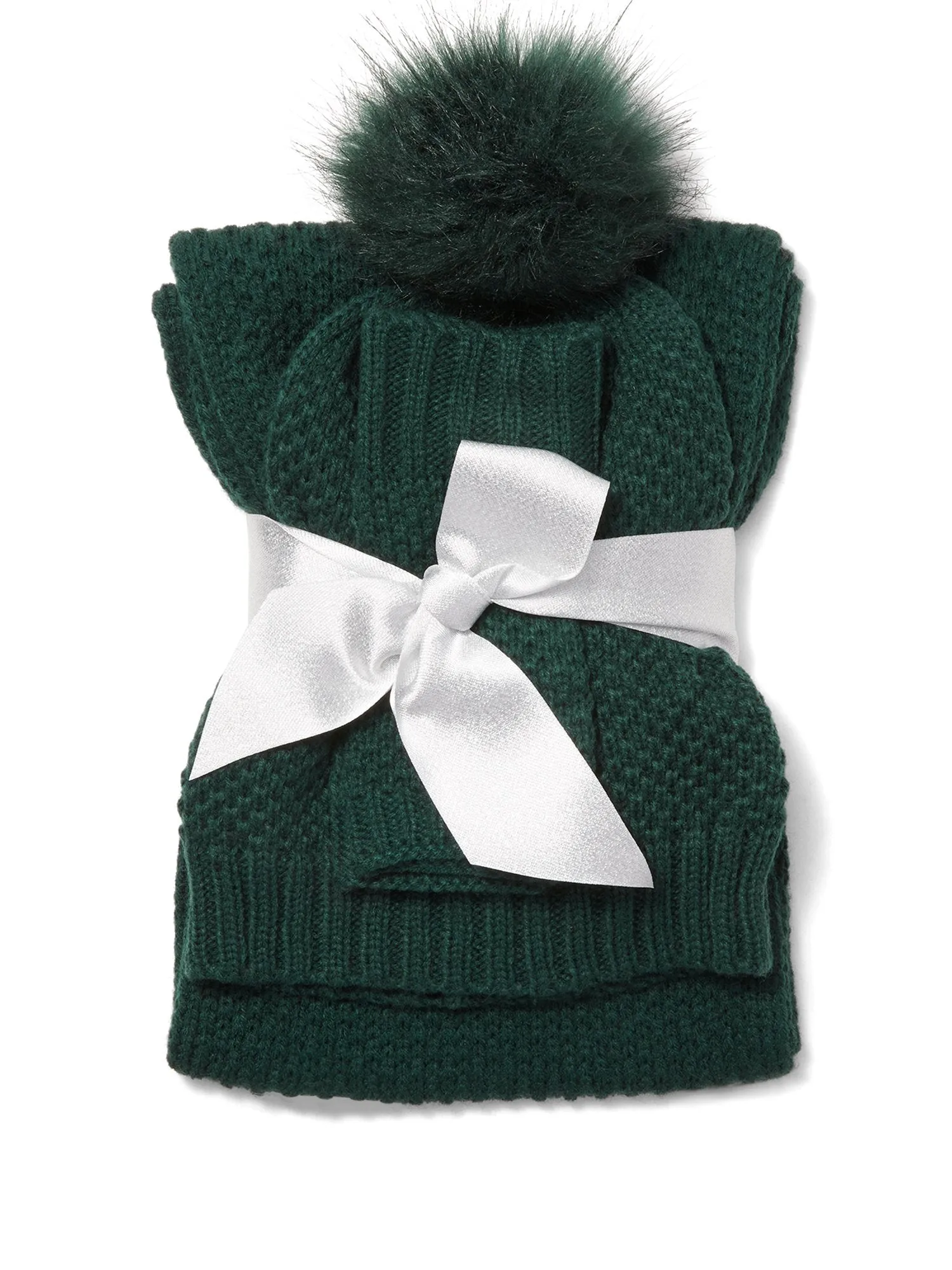 3-Piece Jersey-Knit Scarf, Hat & Gloves Set