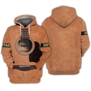 3D Full Print T Shirt Guitar Classic 3D Hoodie Guitar Acoustic Best Gift For Guitar Lover, Guitar Man