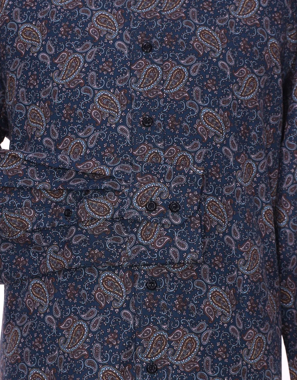 60s Style Multi Color Paisley Shirt