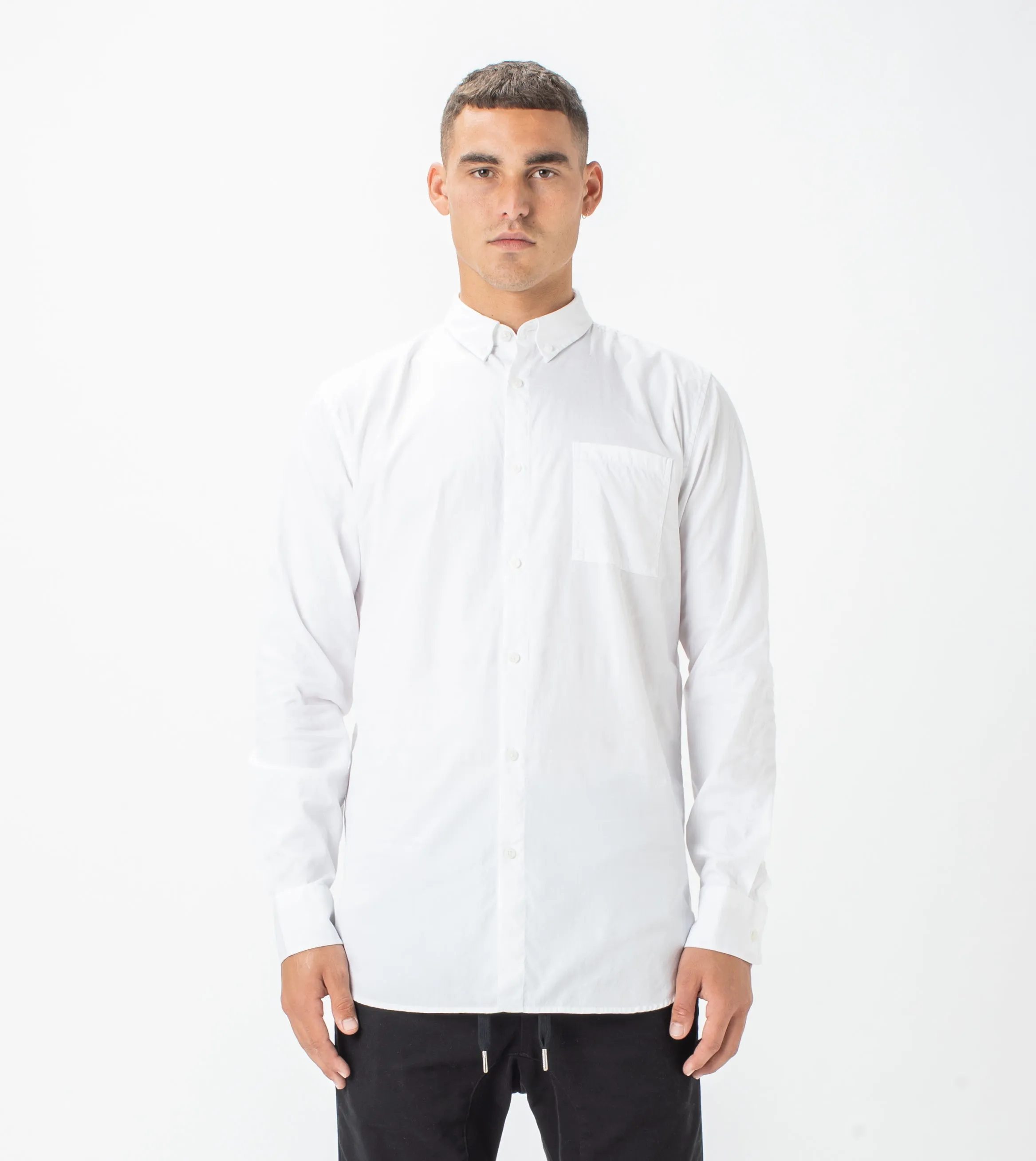 7 Foot LS Oxford Shirt White