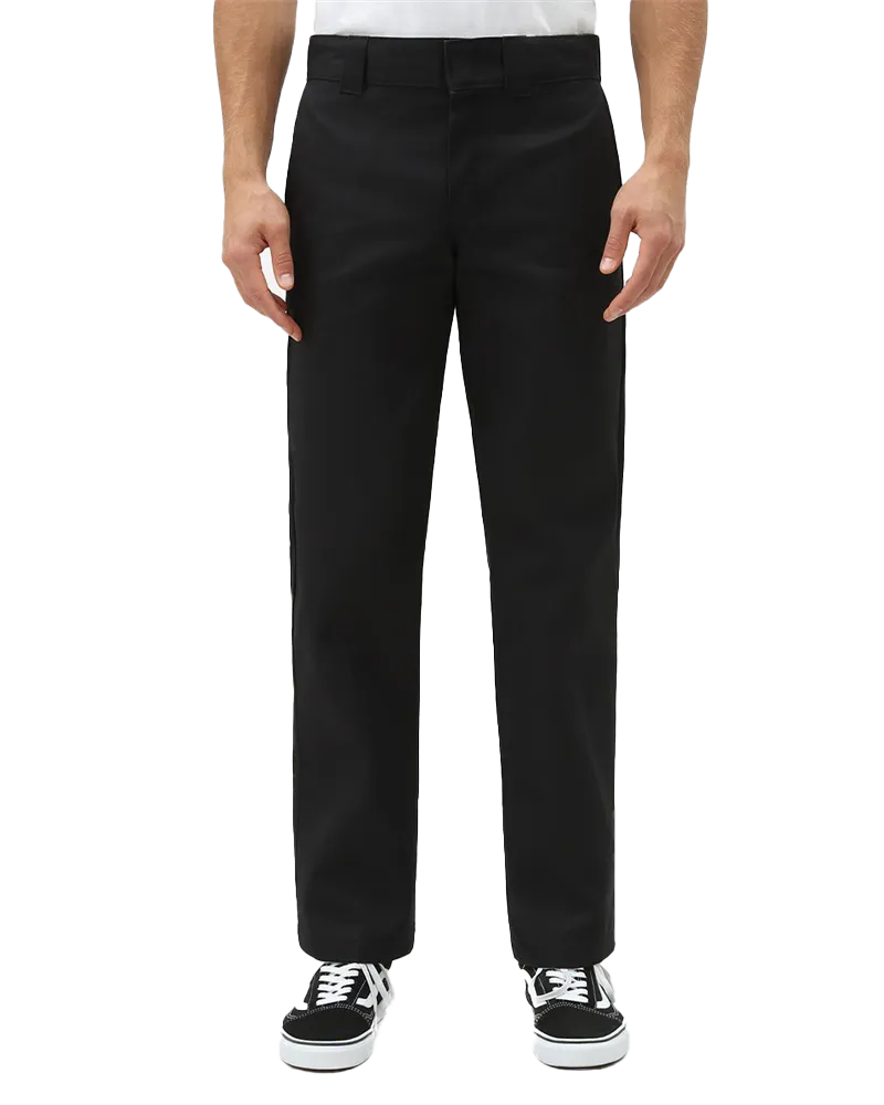 873 Slim Straight Work Trousers in Black