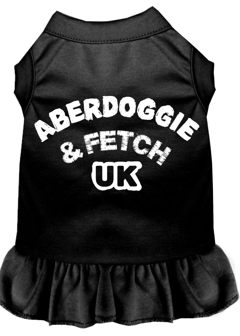 Aberdoggie Uk Screen Print Dress Black Sm (10)