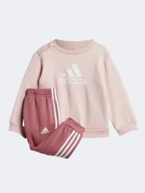 Adidas Badge Of Sport Logo Baby-Girls Sportswear Set Pink/White