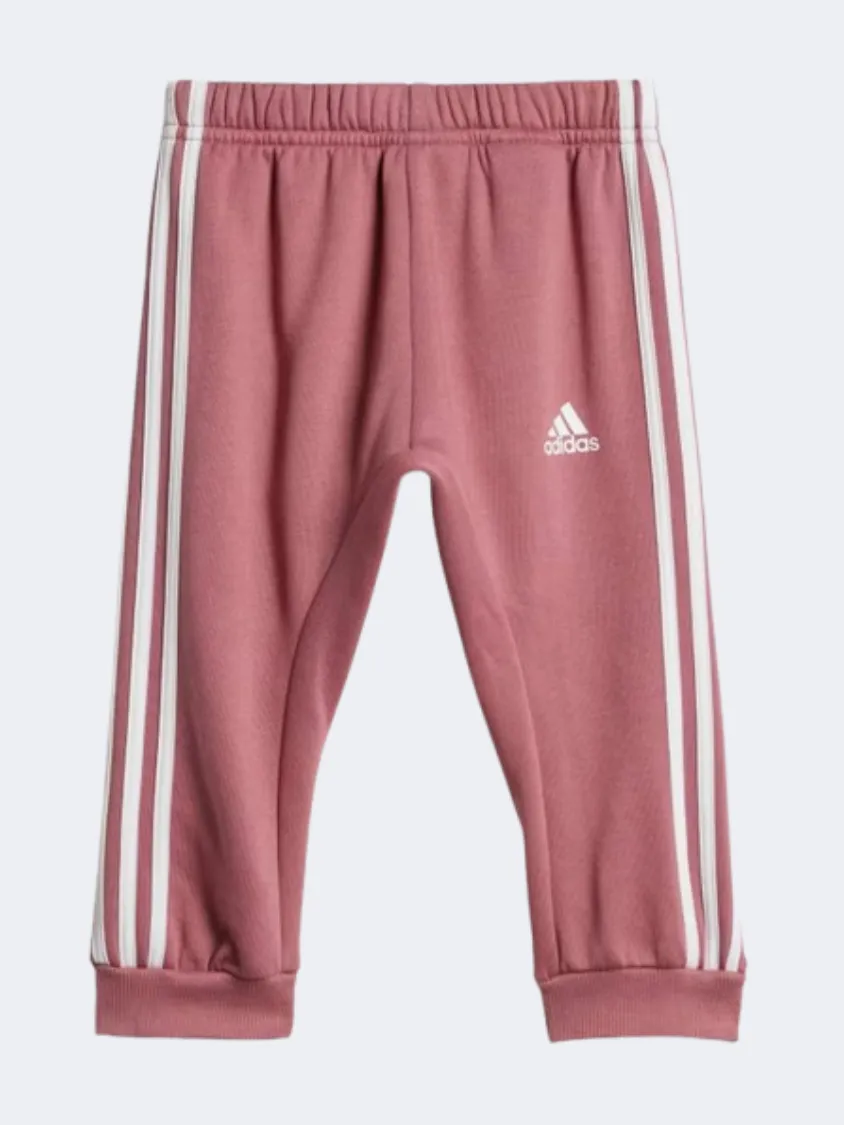 Adidas Badge Of Sport Logo Baby-Girls Sportswear Set Pink/White