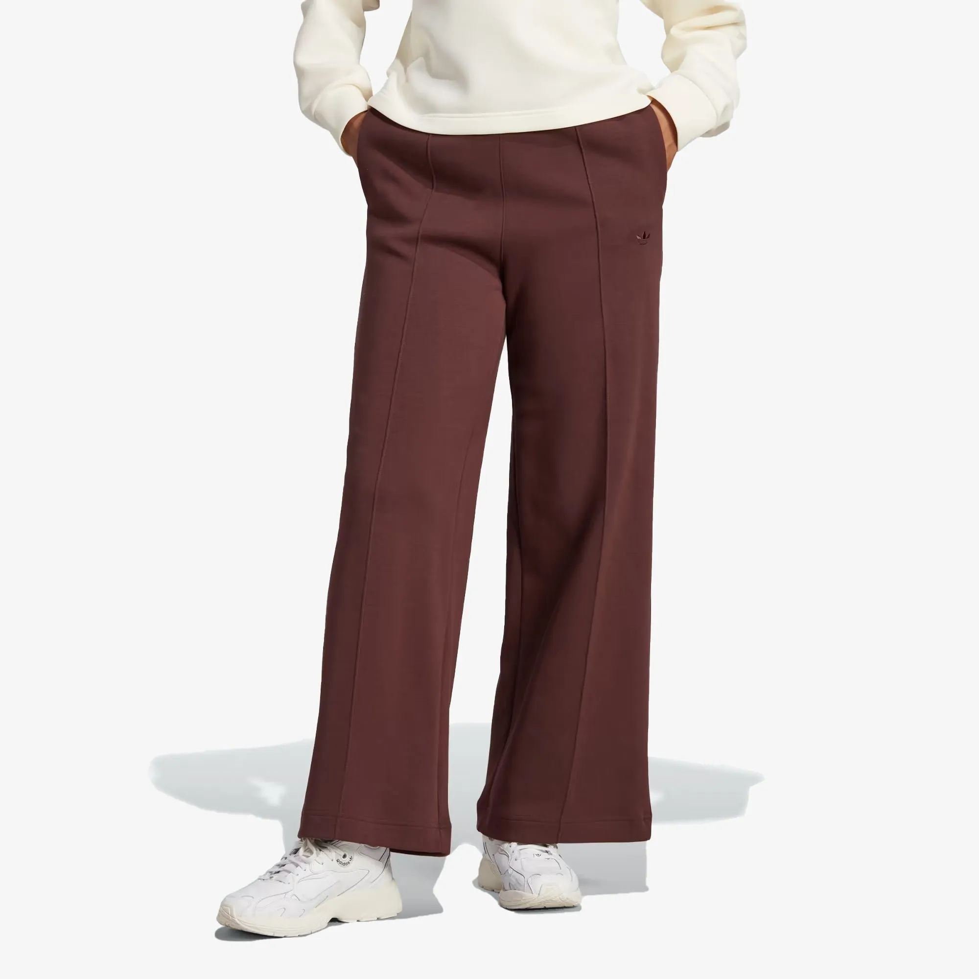 Adidas Originals | WMN'S PREMIUM ESSENTIALS WIDE-LEG PINTUCK PANTS  { BROWN