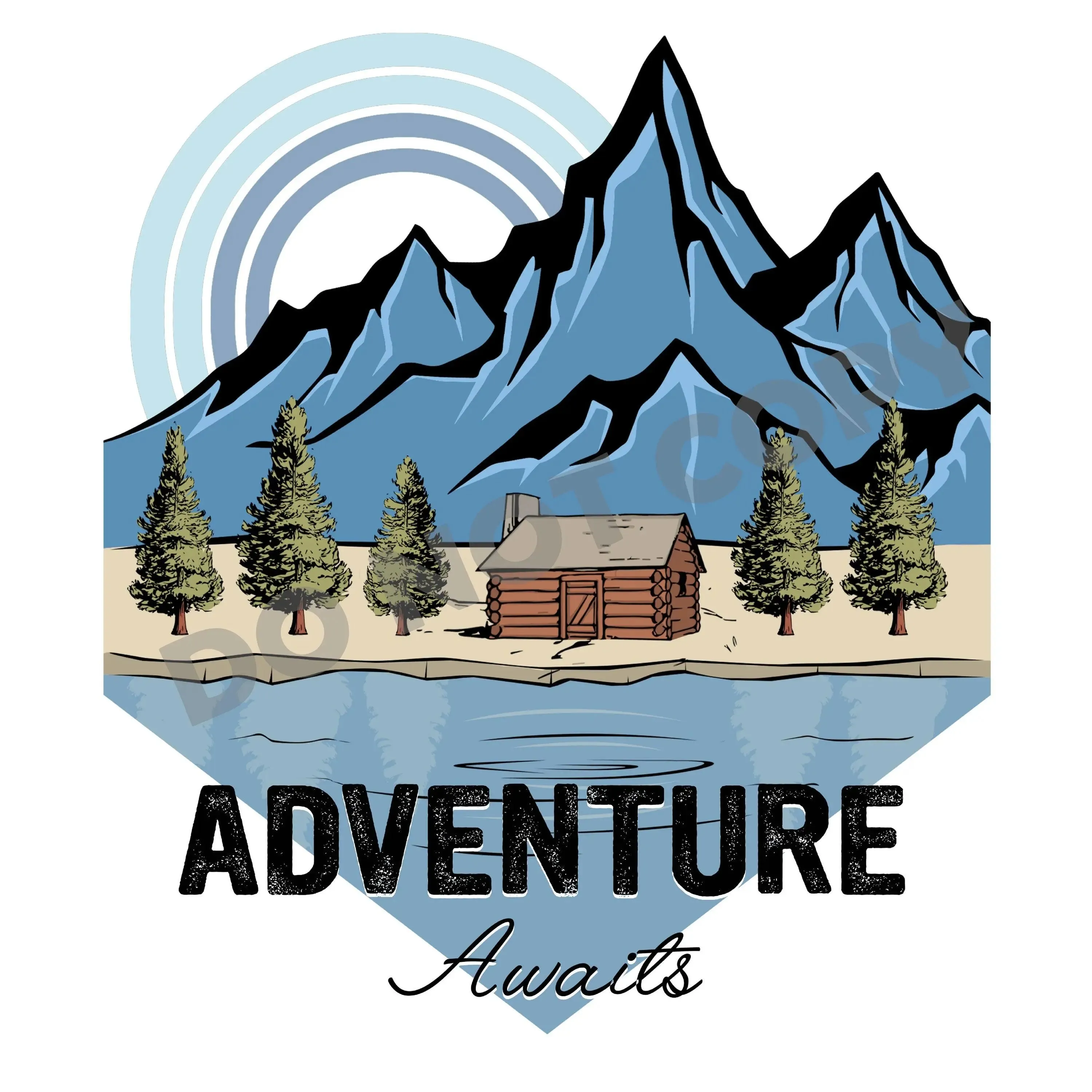 Adventure Awaits Mountain - DTF Transfer