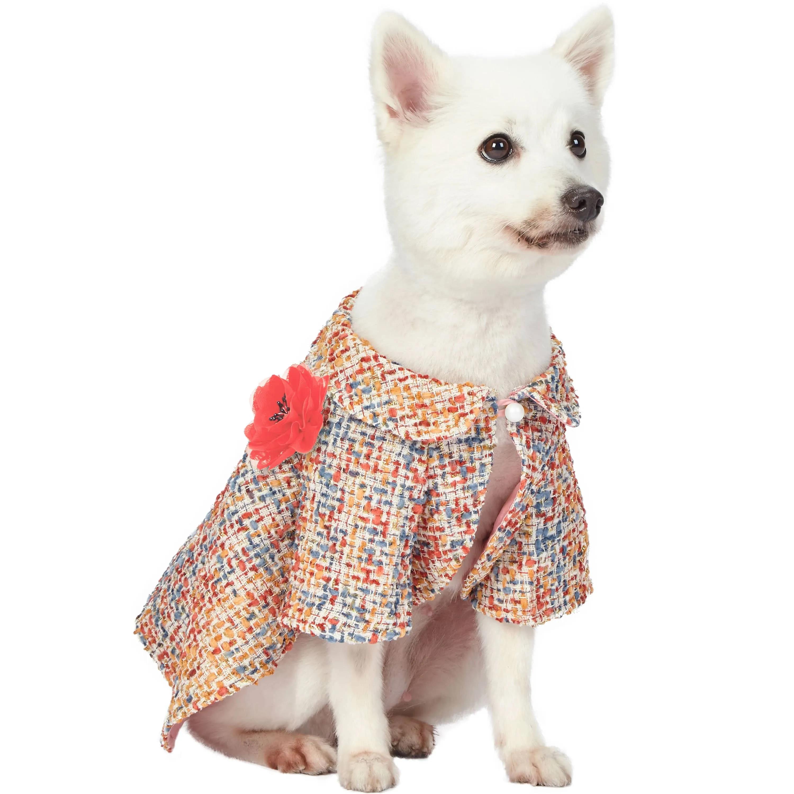 All-weather Costume Dog Poncho with Flower