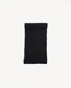 Alpaca Rib Scarf - Black