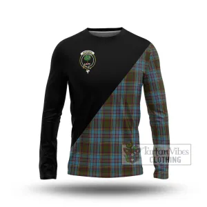 Anderson Tartan Long Sleeve T-Shirt with Family Crest and Military Logo Style