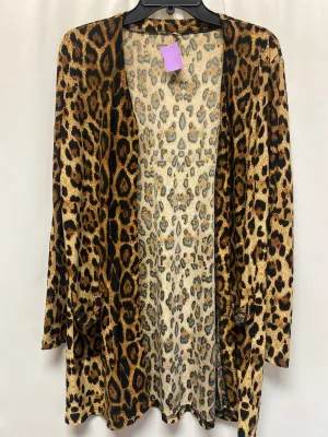 Animal Print Cardigan Clothes Mentor, Size Xl