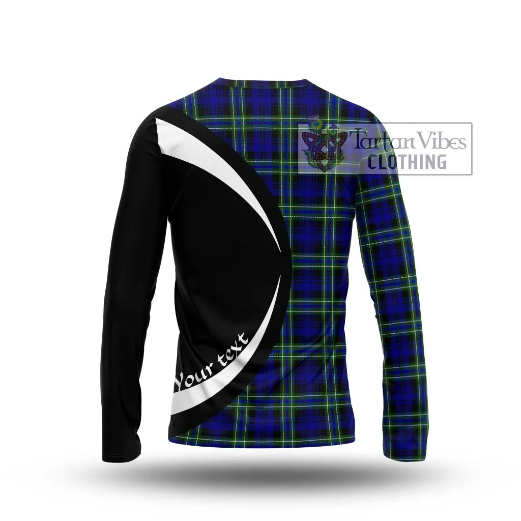 Arbuthnot Modern Tartan Long Sleeve T-Shirt with Family Crest Circle Style