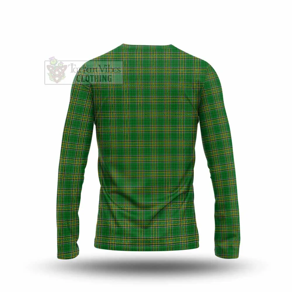 Ashborne Irish Clan Tartan Long Sleeve T-Shirt with Coat of Arms