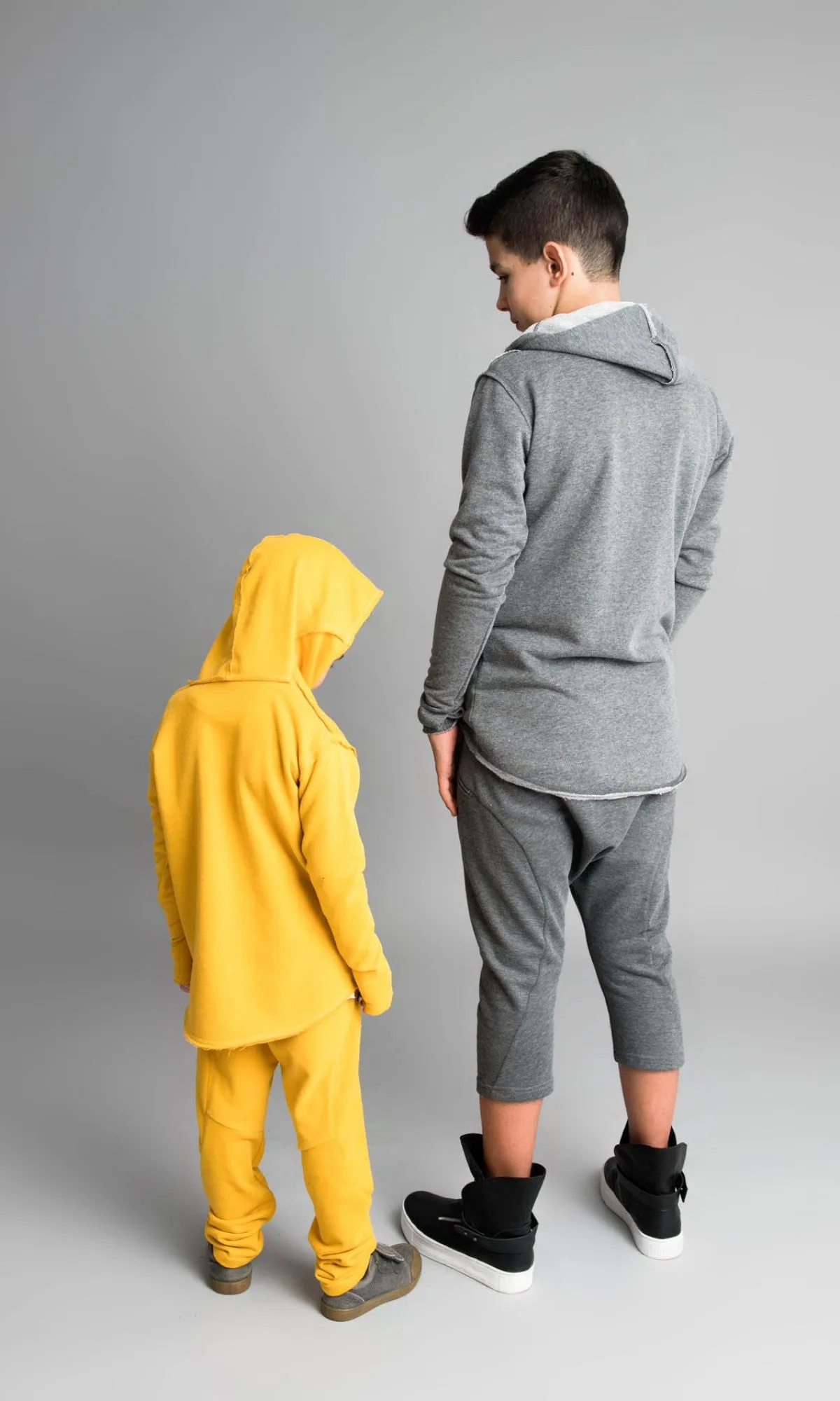 Asymmetric Front Pocket Cotton Hoodie