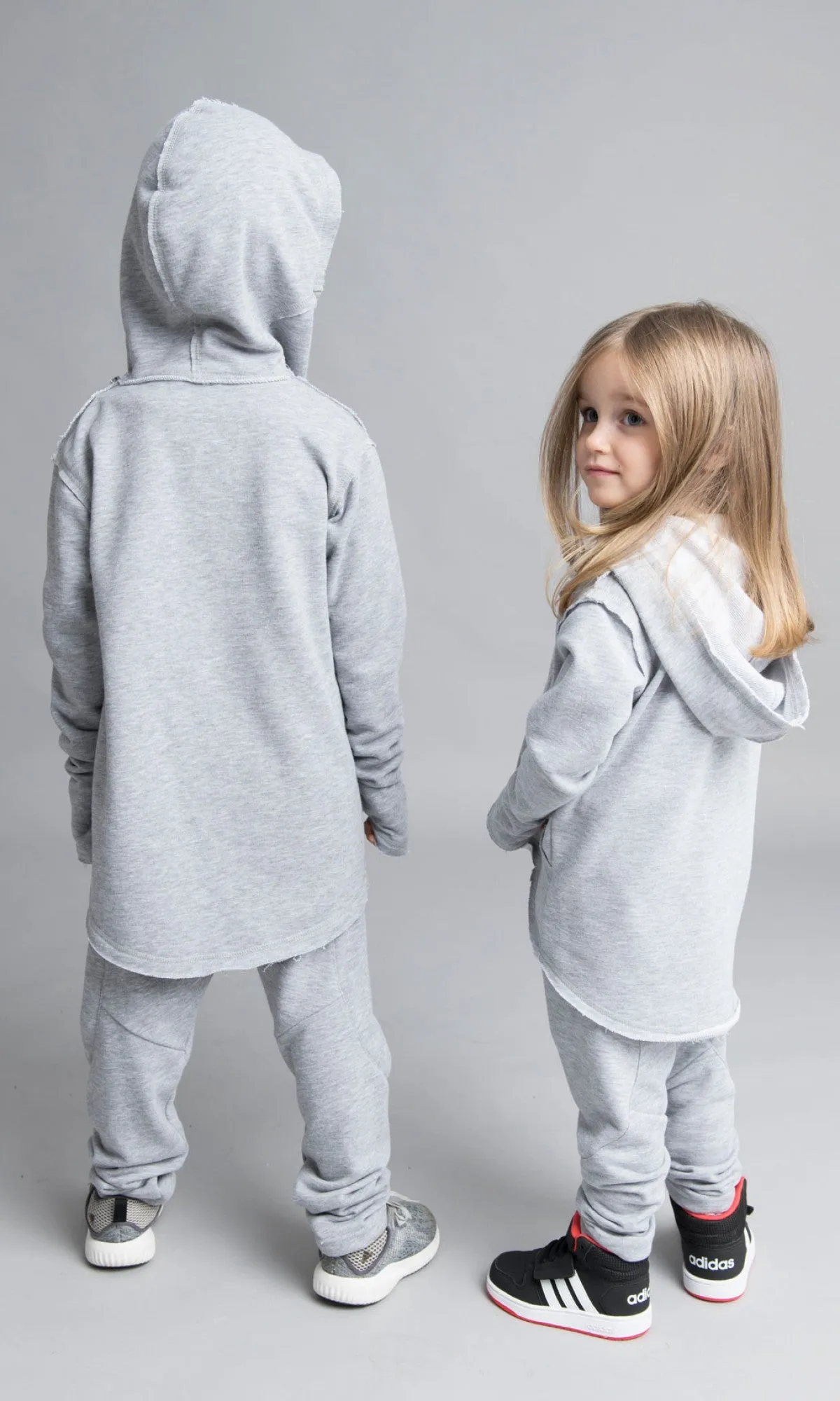 Asymmetric Front Pocket Cotton Hoodie