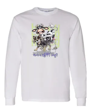 Australian Cattle Dog - Who's A Happy Dog - Long Sleeve T-Shirt