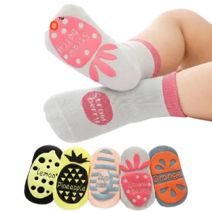 Baby Unisex Cotton & Silicone Non-Slip Socks