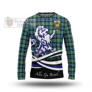 Bailey Ancient Tartan Long Sleeve T-Shirt with Alba Gu Brath Regal Lion Emblem