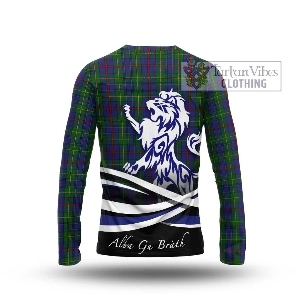 Bailey Tartan Long Sleeve T-Shirt with Alba Gu Brath Regal Lion Emblem