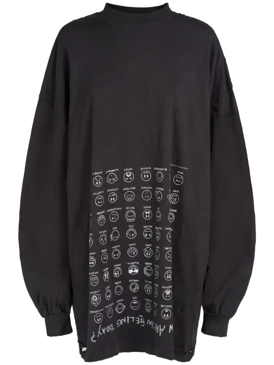 Balenciaga   Large long sleeve cotton t-shirt 