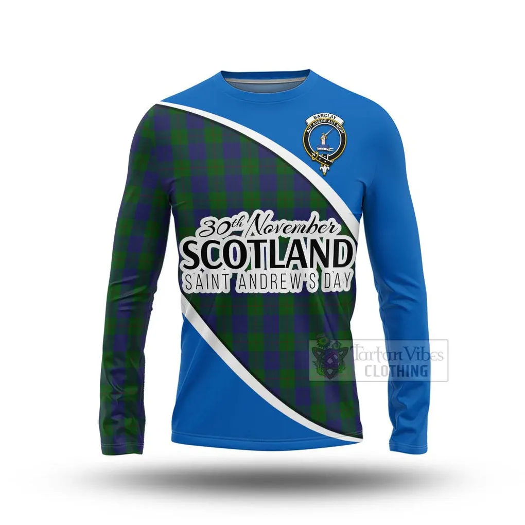 Barclay Family Crest Tartan Long Sleeve T-Shirt Celebrate Saint Andrew's Day in Style