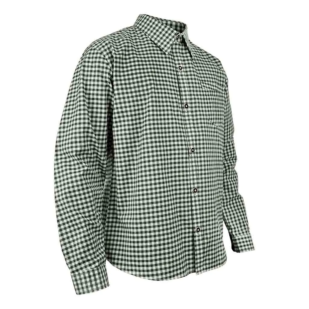 Bavarian Men Shirt Checked Apple Green