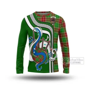 Baxter Modern Tartan Long Sleeve T-Shirt with Epic Bagpipe Style