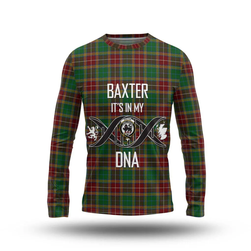 Baxter Tartan Long Sleeve T-Shirt with Family Crest DNA In Me Style