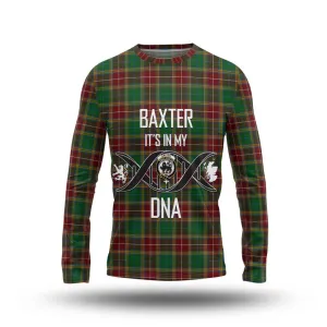 Baxter Tartan Long Sleeve T-Shirt with Family Crest DNA In Me Style