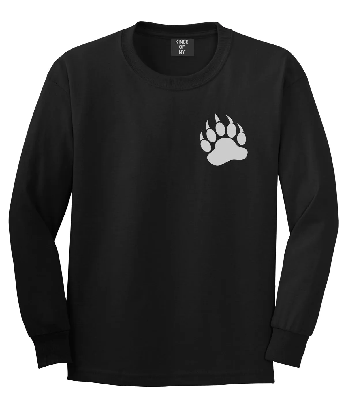 Bear Paws Chest Mens Long Sleeve T-Shirt