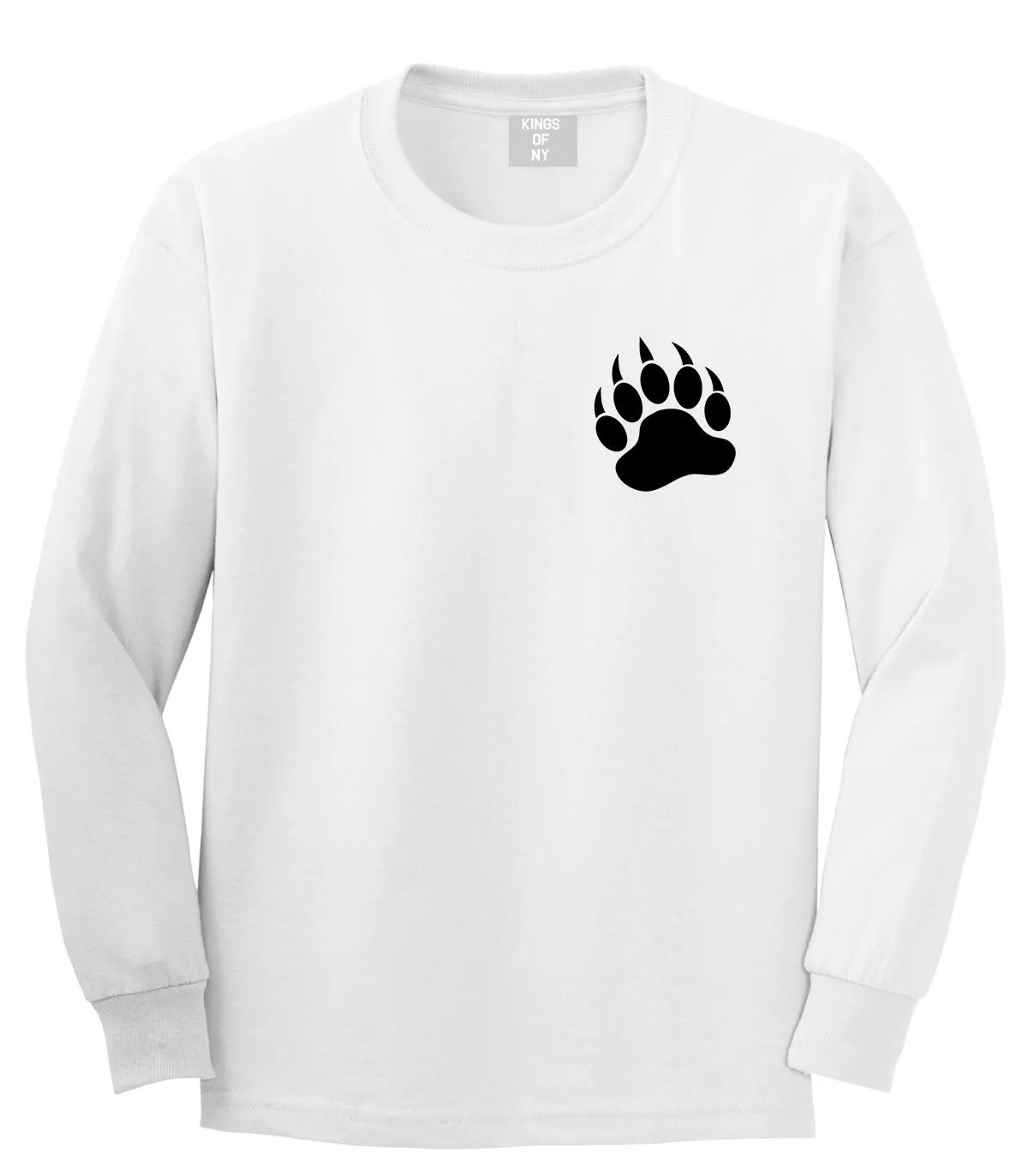 Bear Paws Chest Mens Long Sleeve T-Shirt