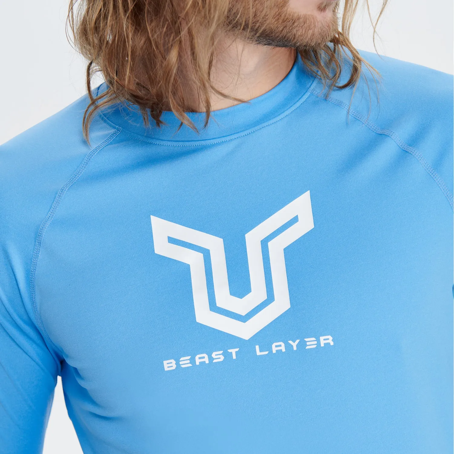 Beast Surf Shirt UPF50  Rash Guard for Men - Blue