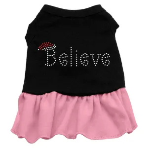 Believe Rhinestone Dress Black with Pink XS (8)