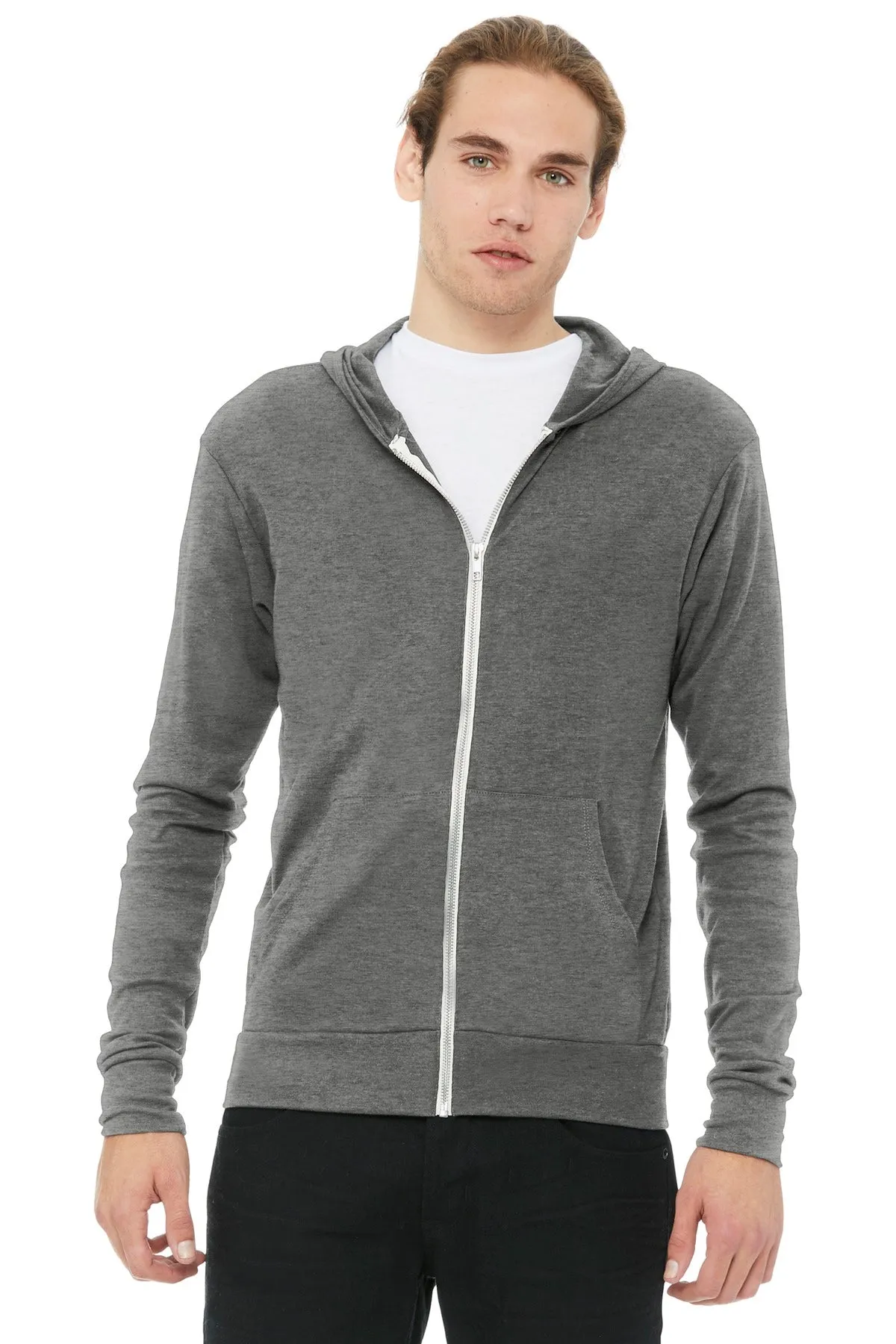 BELLA CANVAS ® Unisex Triblend Full-Zip Lightweight Hoodie. BC3939