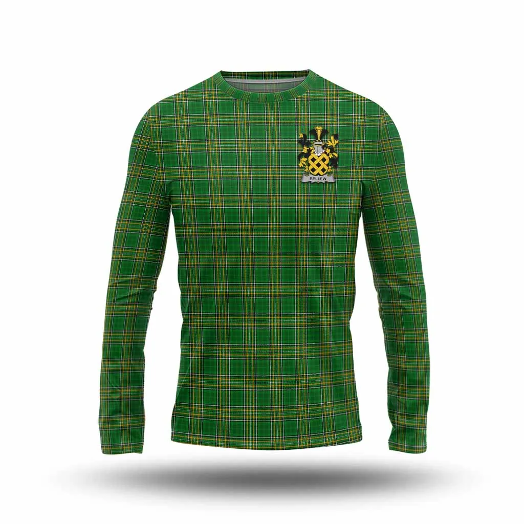 Bellew Irish Clan Tartan Long Sleeve T-Shirt with Coat of Arms