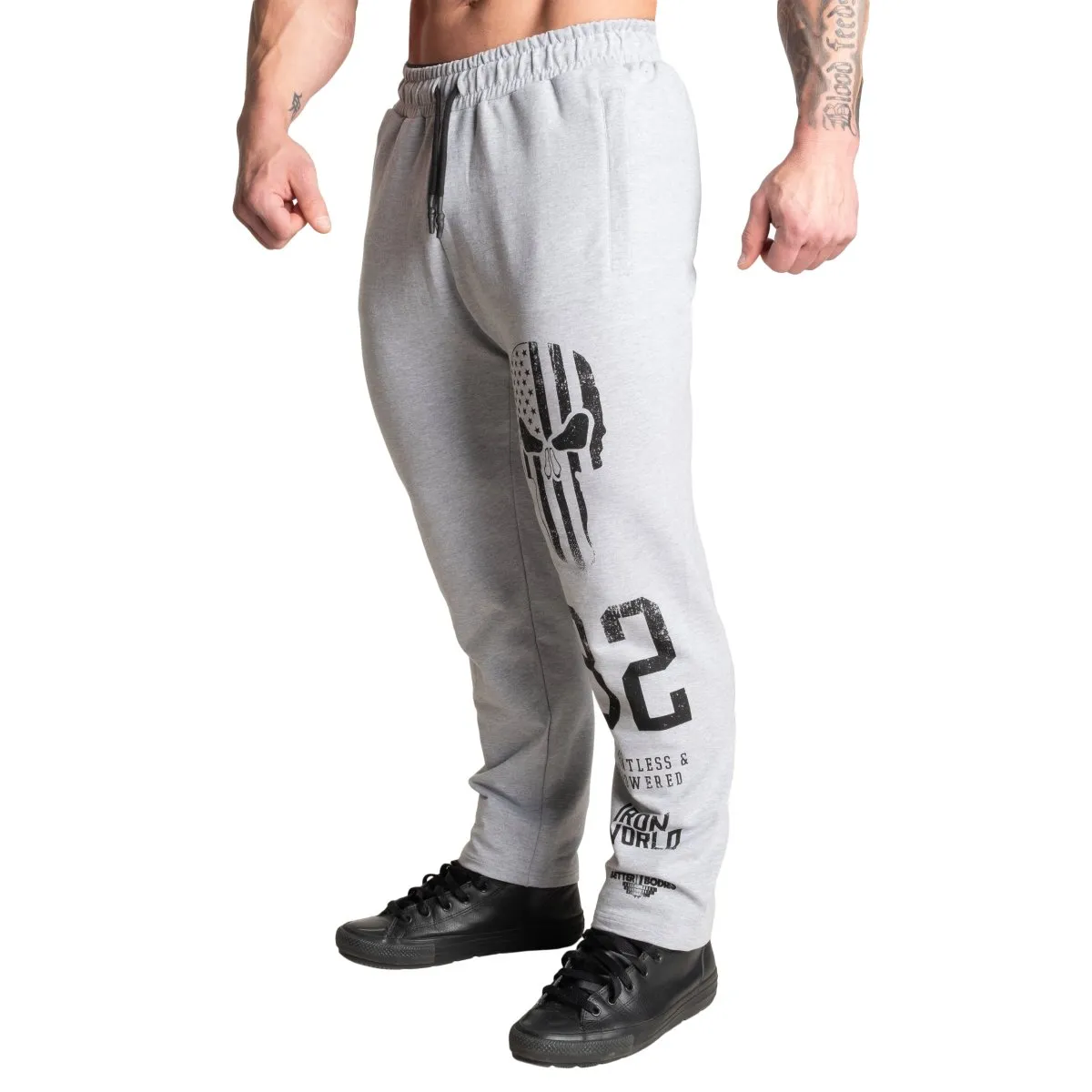 Better Bodies Graphic Standard Sweatpants - Light Grey Melange