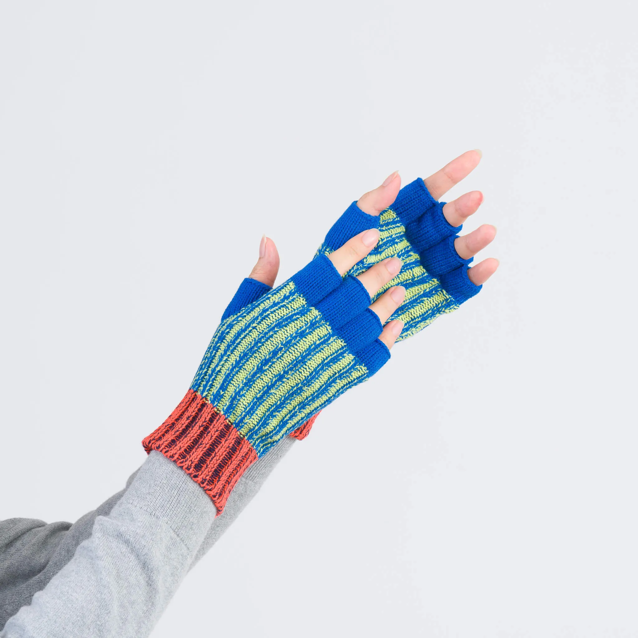 Big Stripe Fingerless Gloves