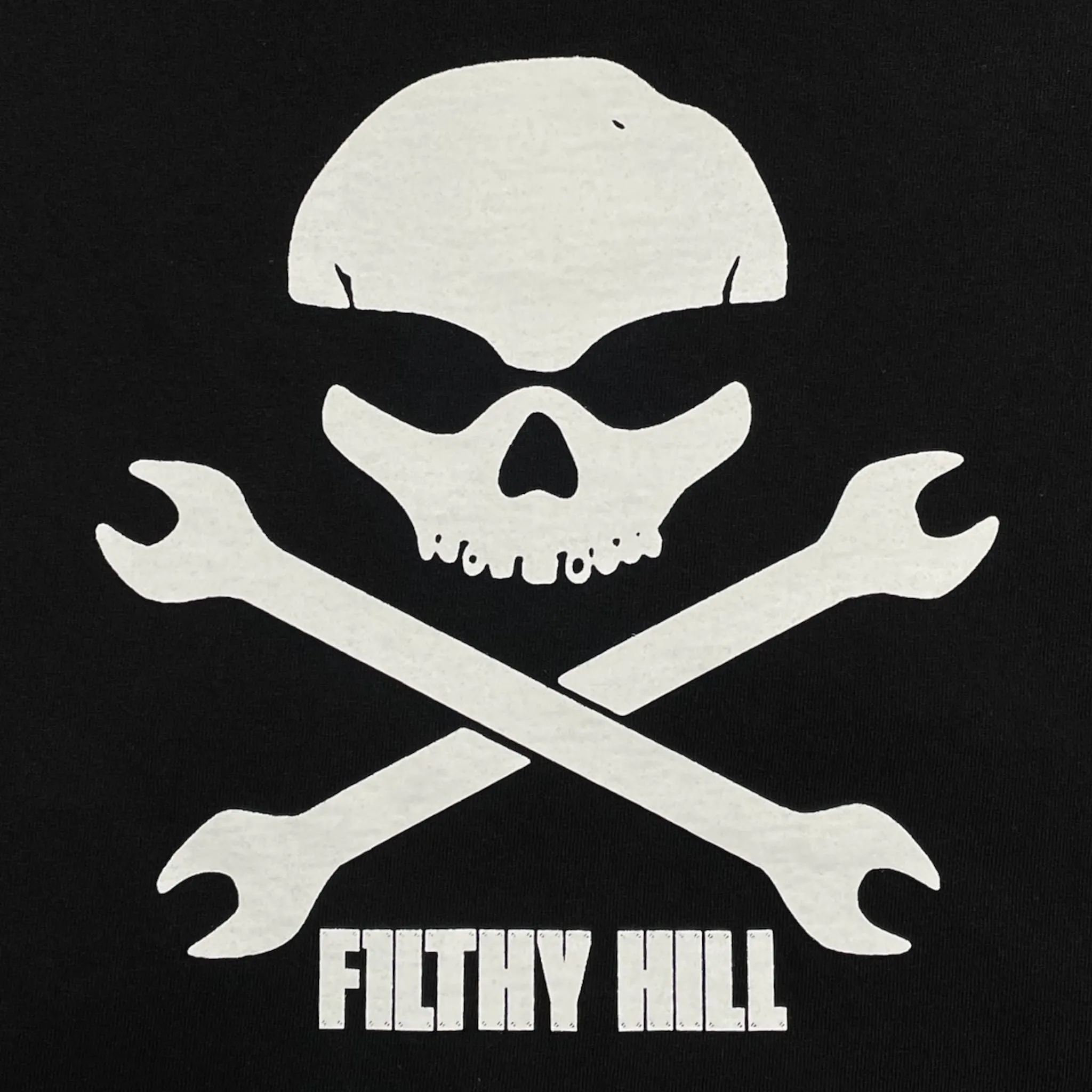 Billy Hill x WakeUpFilthy Skull & Wrenches Combo Thermal Long Sleeve Tee Shirt Black