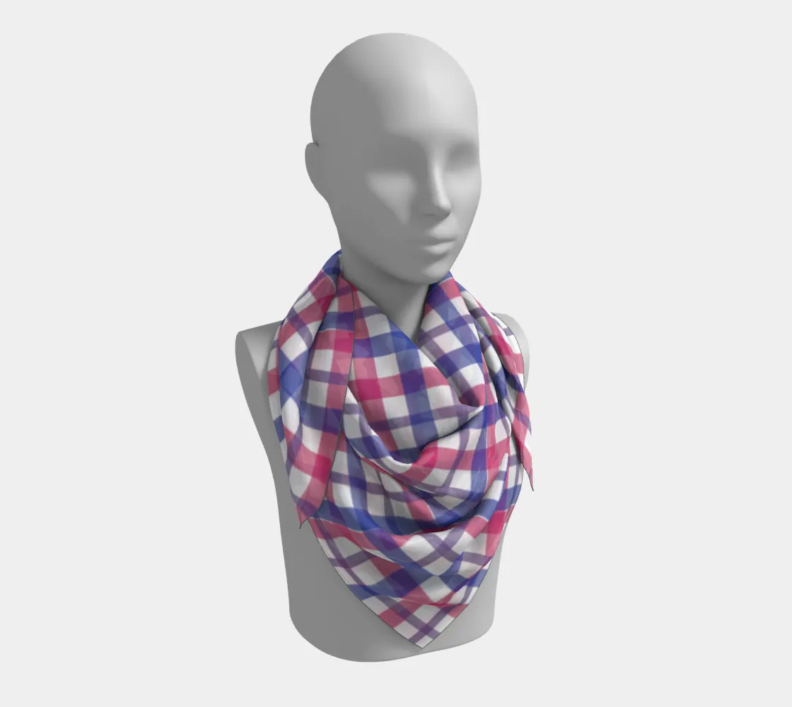 Bisexual Gingham  Square Scarf