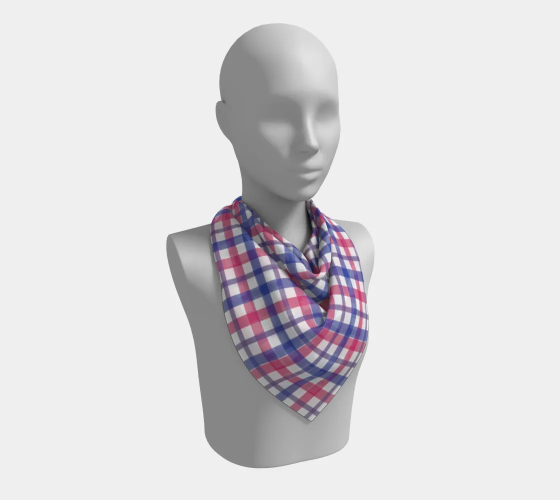 Bisexual Gingham  Square Scarf