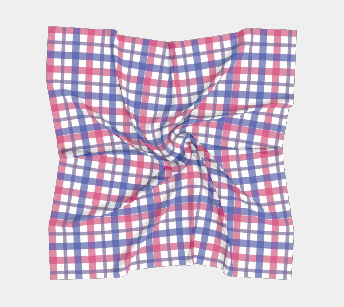 Bisexual Gingham  Square Scarf