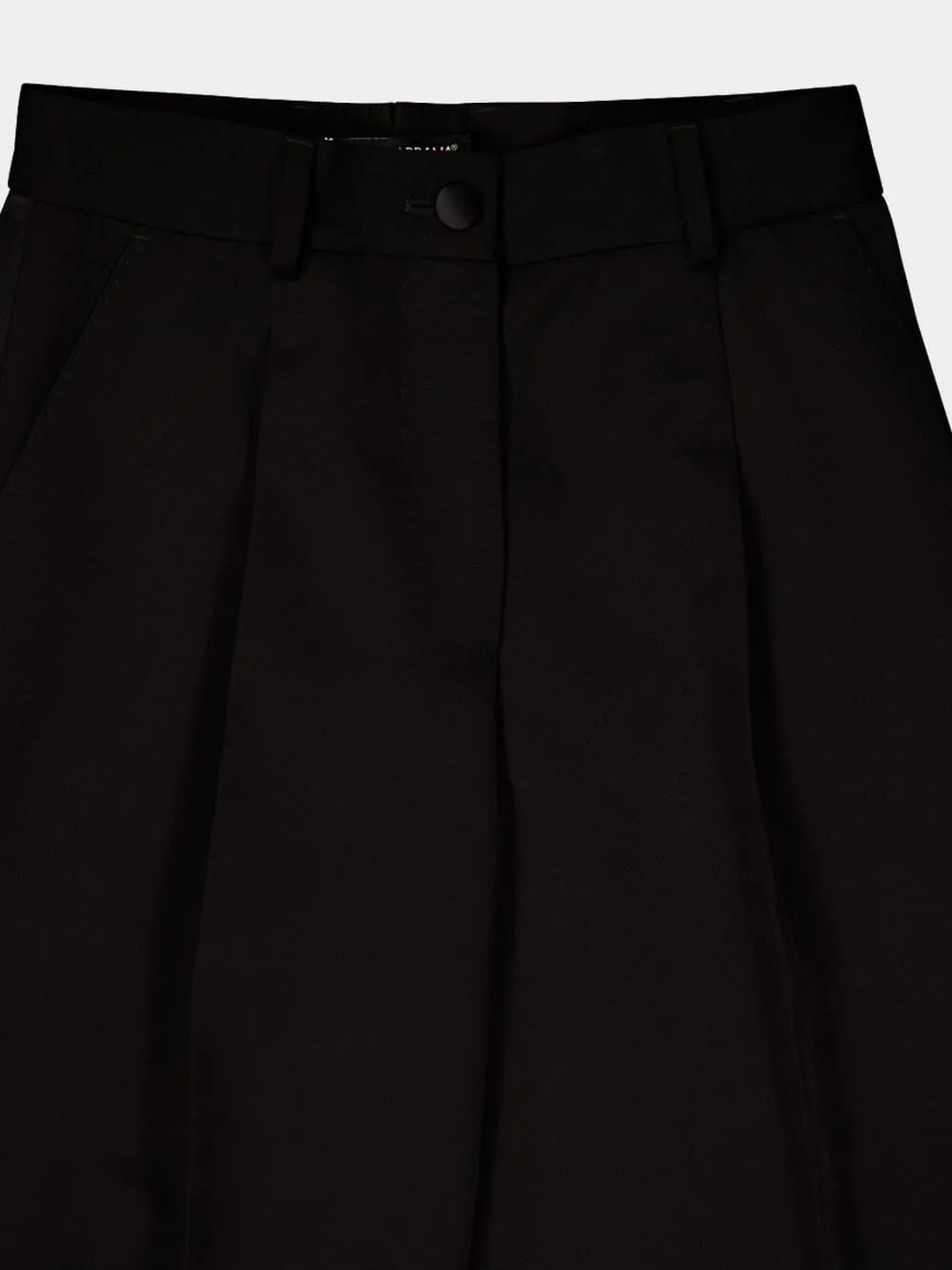 Black Flared Tuxedo Virgin Wool Pants