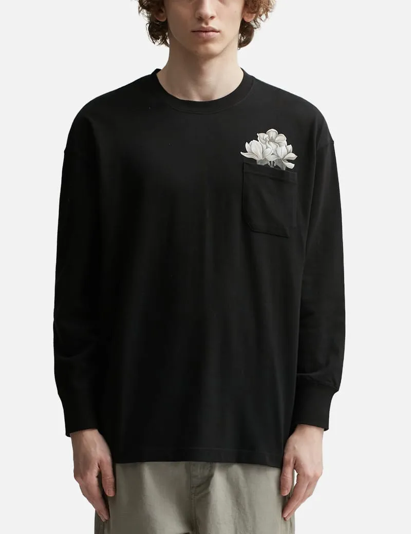 Black Flower Long Sleeve T-shirt