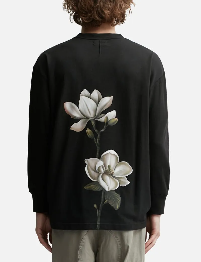 Black Flower Long Sleeve T-shirt