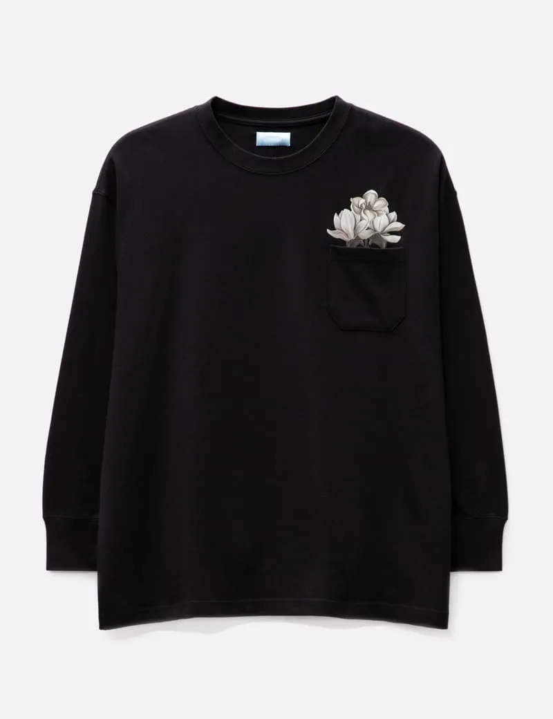 Black Flower Long Sleeve T-shirt