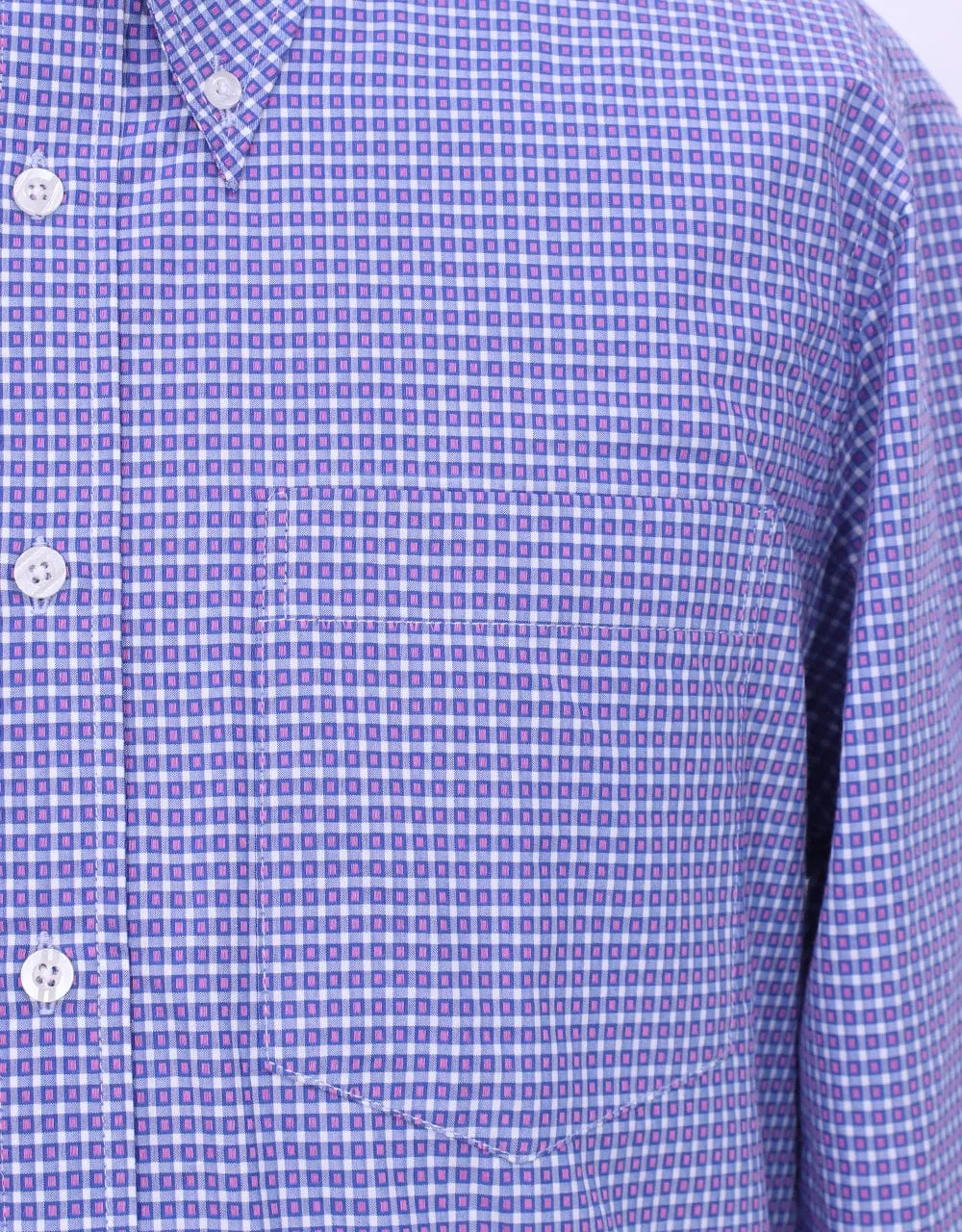 Blue And Pink Small Check Shirt