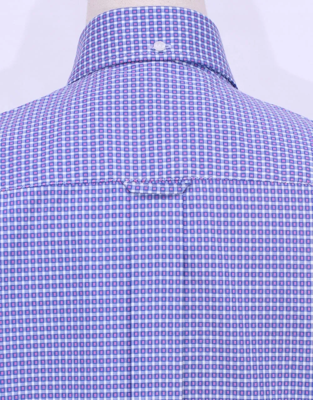 Blue And Pink Small Check Shirt