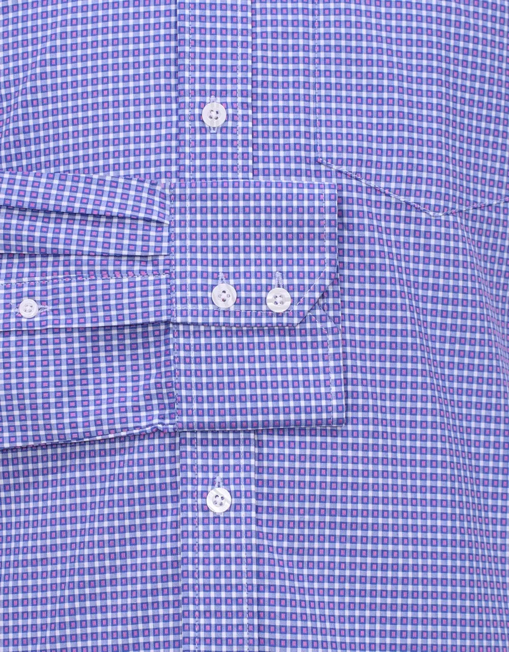 Blue And Pink Small Check Shirt